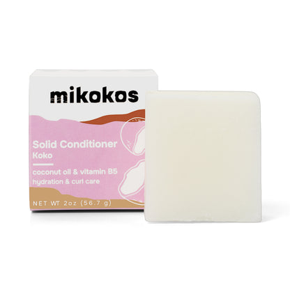 Koko: Acondicionador en Barra con aceite de coco y vitamina B5, hidratación para rizos