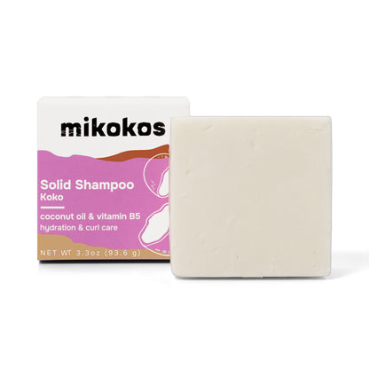 Koko: Shampoo en Barra con aceite de coco y vitamina B5, hidratación para rizos