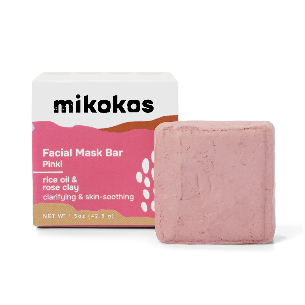 Pinki: Mascarilla Facial en Barra con aceite de arroz y arcilla rosada
