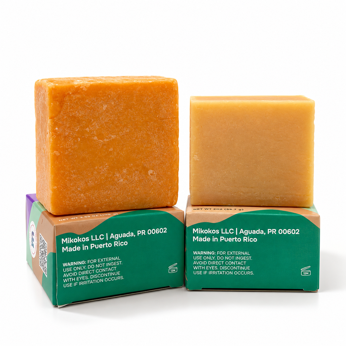 Calabaza Bundle de Mikokos: shampoo y acondicionador sólidos con calabaza, hechos a mano en Puerto Rico